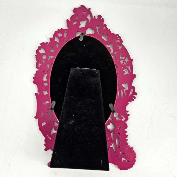 Sheffield Home Picture Frame Wild Baroque magenta enamel oval 4X6 - Picture 2 of 2